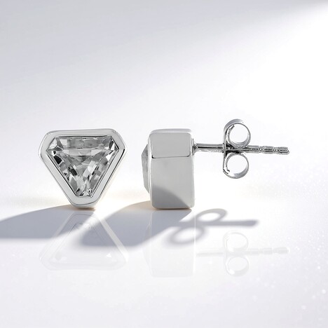 Boucles d'oreilles en argent et Quartz blanc