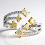 Gelber SI2 Brillant-Goldring (CIRARI)