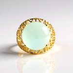 Bague en argent et Calcédoine d'eau (Ornaments by de Melo)