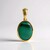 Ciondolo in argento con Malachite (Adela Silber)