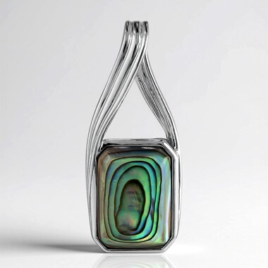 Abalone-Muschel-Silberanhänger (MONOSONO COLLECTION)