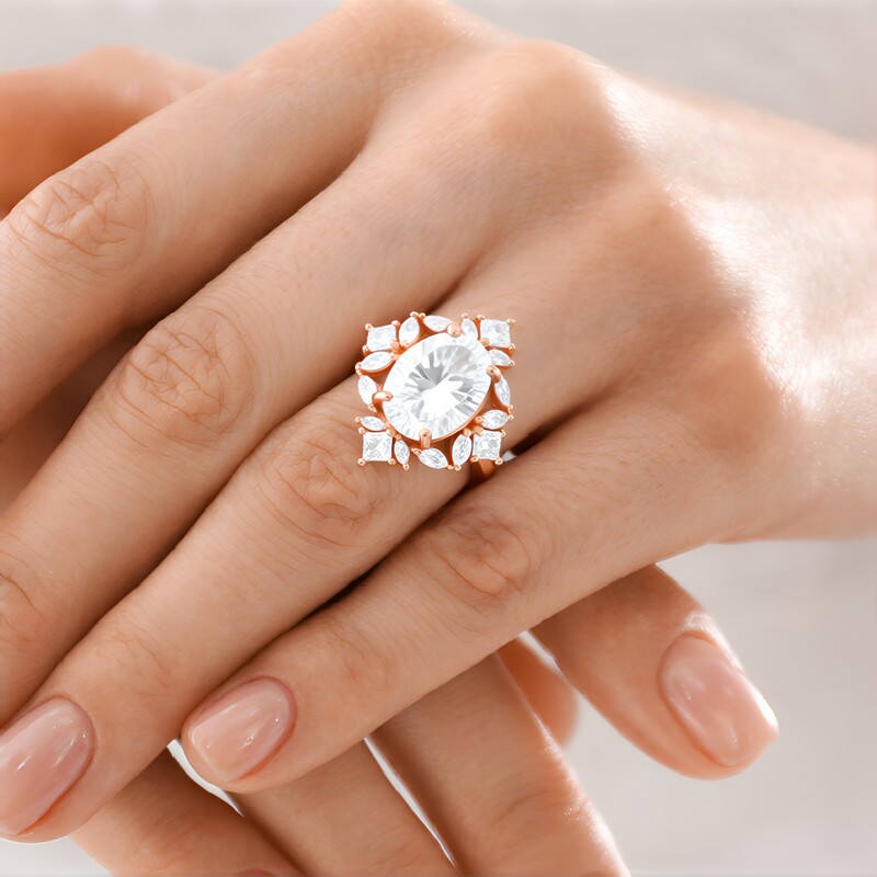 Bague en argent et Topaze blanche