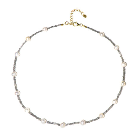 Edelstein-Silberhalskette