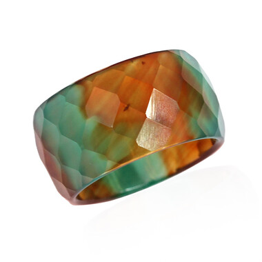 Mehrfarbiger Achat-Ring