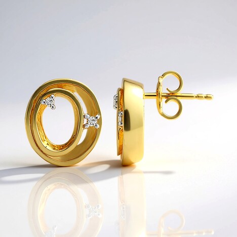 Boucles d'oreilles en argent et Diamant SI1 (G) (Annette)