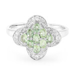 Bague en argent et Tourmaline cuprifère