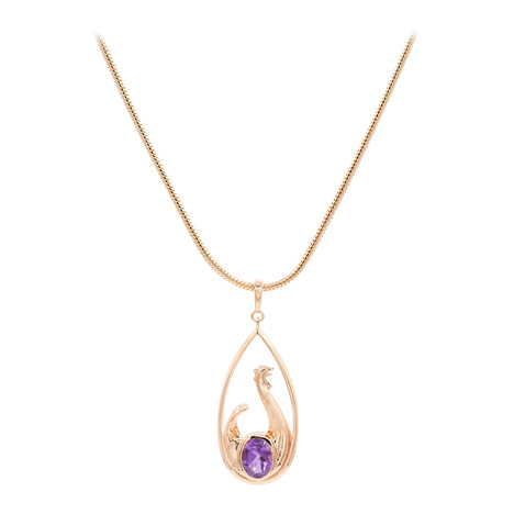 Collana placcata in oro con Ametista Siberiana