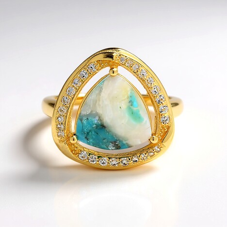 Anello in argento con Mosaico turchese