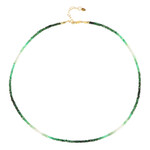 Brasilianischer Smaragd-Silberhalskette