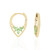 Boucles d'oreilles en argent et Tsavorite de Tanzanie