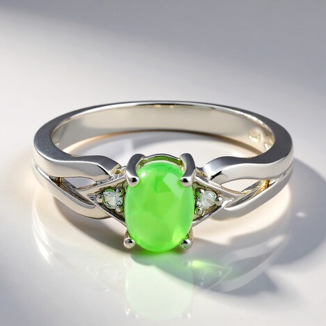 Anello in argento con Crisoprasio