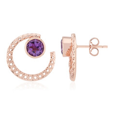 Sambia-Amethyst-Silberohrringe