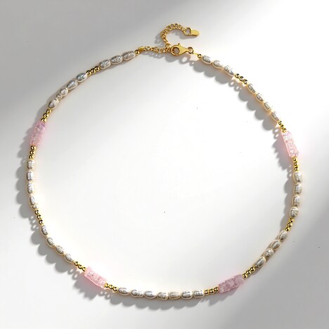 Collana in argento con Morganite del Madagascar (Riya)