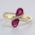Anello in oro con Rubino Mozambico AAA