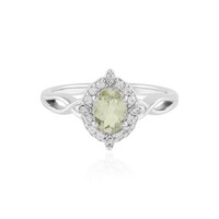 Anello in argento con Granato Menta Merelani