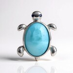 Ciondolo in argento con Larimar