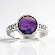 Zilveren ring met een Charoite