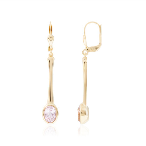 Boucles d'oreilles en or et Kunzite du Brésil (CUSTODANA)
