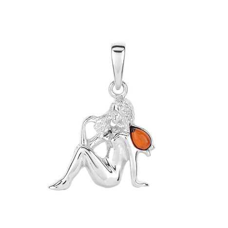 Baltischer Bernstein-Silberanhänger (dagen)