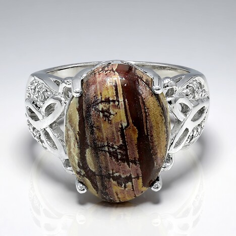 Anello in argento con Diaspro Dentritico Sonora