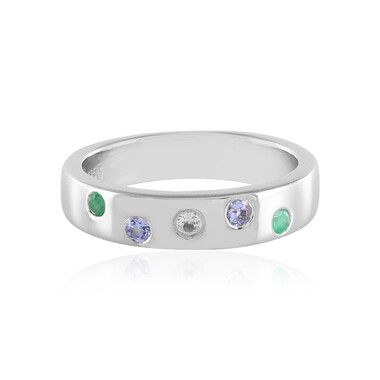 Bague en argent et Emeraude du Brésil