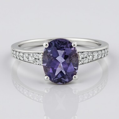 Anello in argento con Quarzo Mirtillo