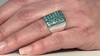Anillo en plata con Turquesa azul del Mohave Kingman (Jones Lee)