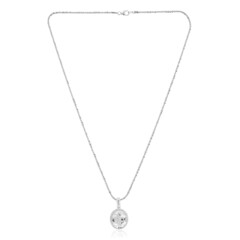 Collana in argento con Topazio Bianco