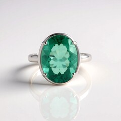 Anello in argento con Fluorite Verde