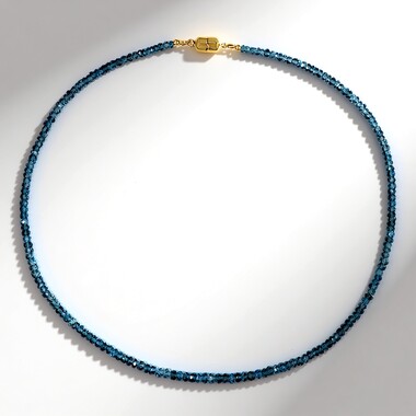 Collier en argent et Topaze bleu de Londres (Adela Silber)
