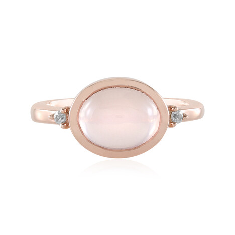 Rosenquarz-Silberring