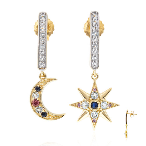 Orecchini in argento con Zaffiro Blu