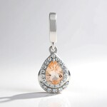 Pendentif en argent et Morganite du Brésil