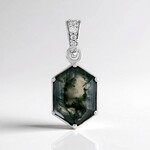 Ciondolo in argento con Agata Muschiata