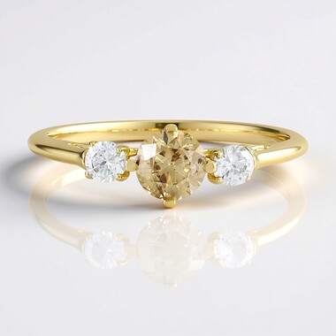 I2 Champagner-Brillant-Goldring (de Melo Gold)