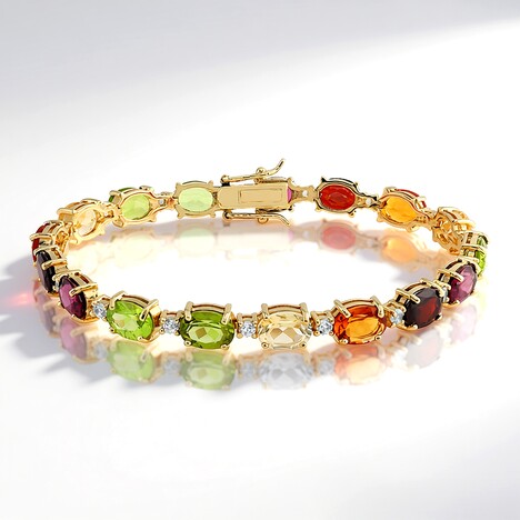 Bracciale in argento con Peridoto della Birmania