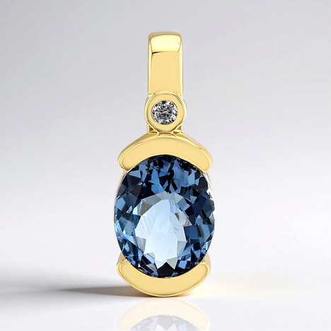 Ciondolo in oro con Tanzanite (non riscaldata)