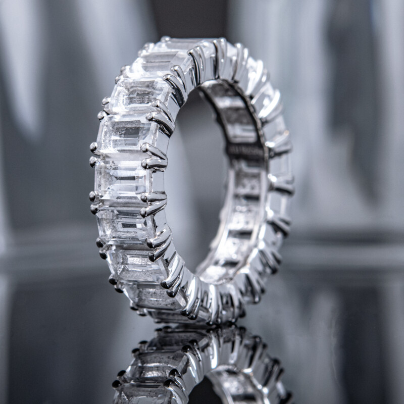 Anello in argento con Quarzo Bianco