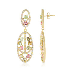 Turmalin-Silberohrringe