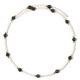 Collana rigida in acciaio con Ematite Dorata (Riya)