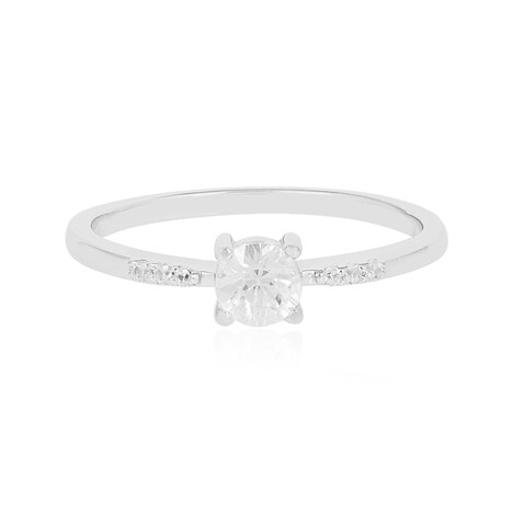 Zilveren ring met een zirkoon