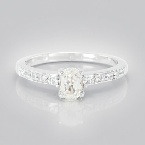 Bague en argent et Kunzite jaune canari