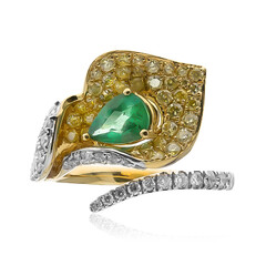 Anello in oro con Smeraldo Zambia AAA (CIRARI)