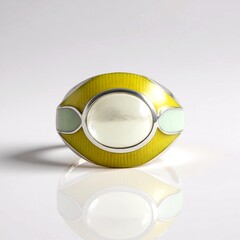 Anello in argento con Pietra di Luna Verde (Adela Silber)
