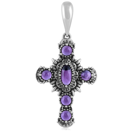 Ciondolo in argento con Ametista Zambiana (Desert Chic)