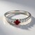 Anello in argento con Spinello Rosso
