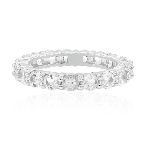 Weißer Topas-Silberring