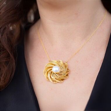 Welo-Opal-Goldcollier (Ornaments by de Melo)