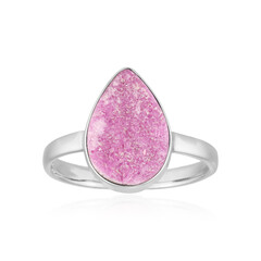 Anillo en plata con Calcita cobalto