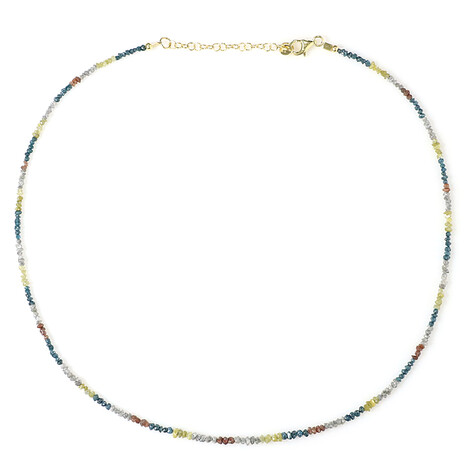 Collar en plata con Diamante azul